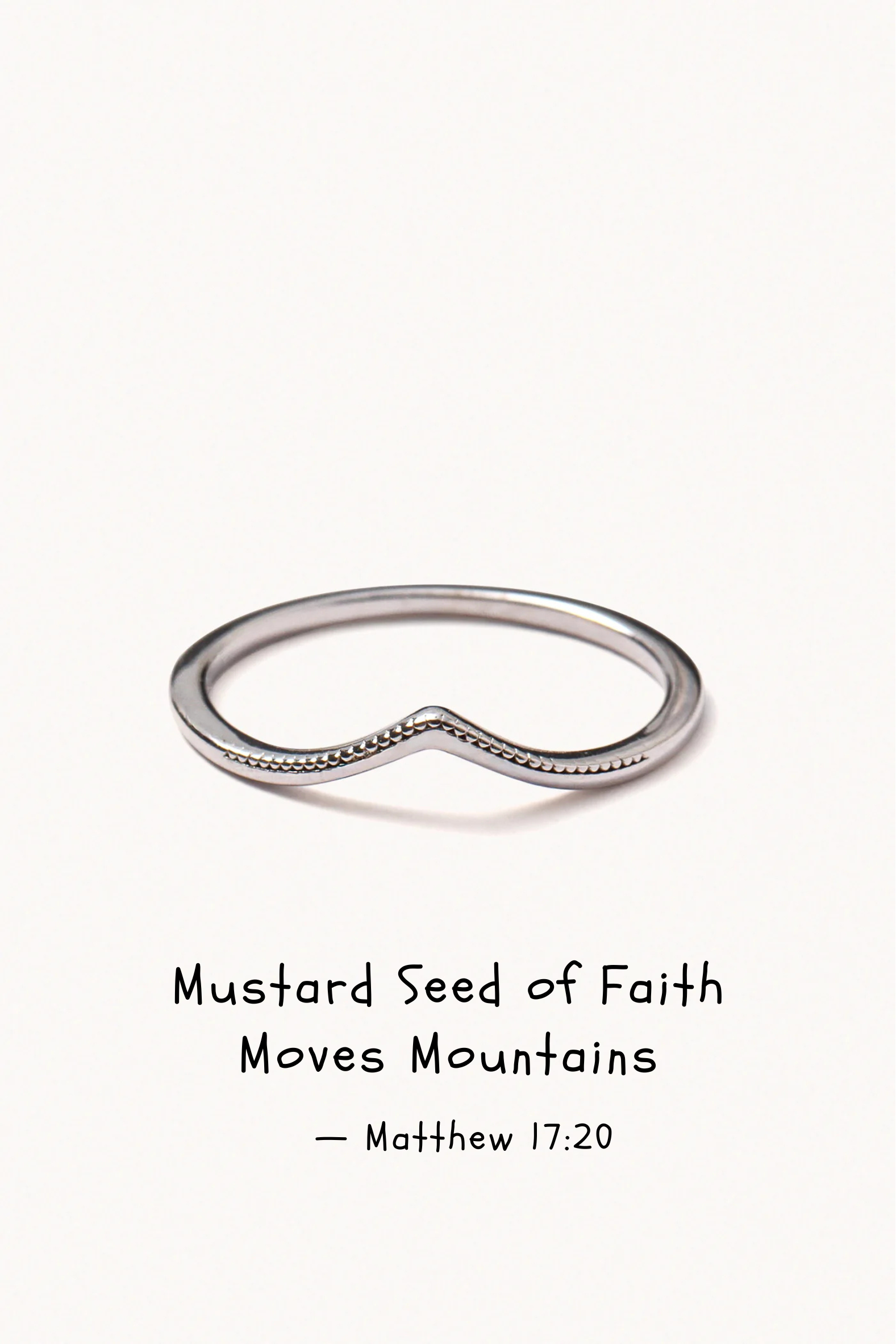 Ridged Mountain Peak - Stackable Ring