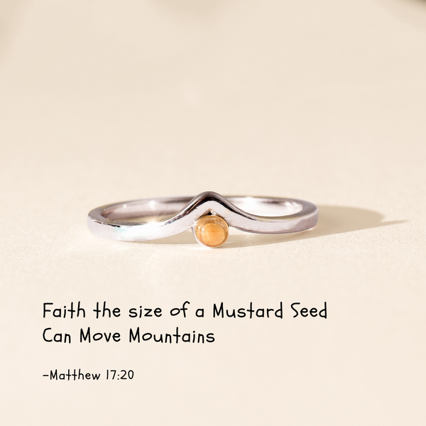 Dainty Move Mountains - Sterling Silver Ring