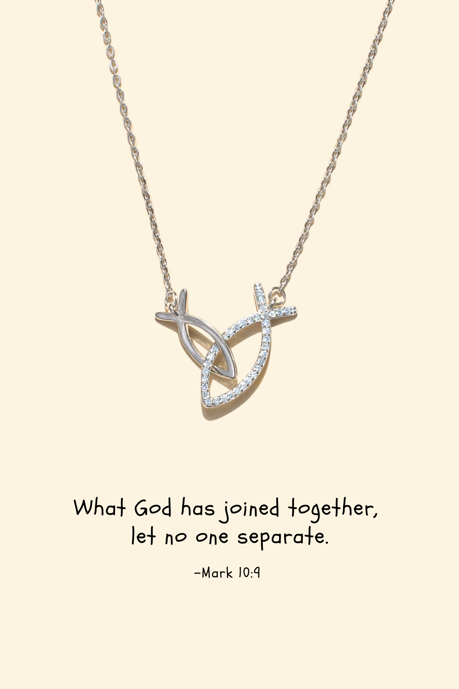 Linked For Life Ichthys Fish - Sterling Necklace