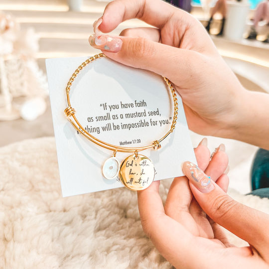 God is Within Her, She Will Not Fail Bracelet