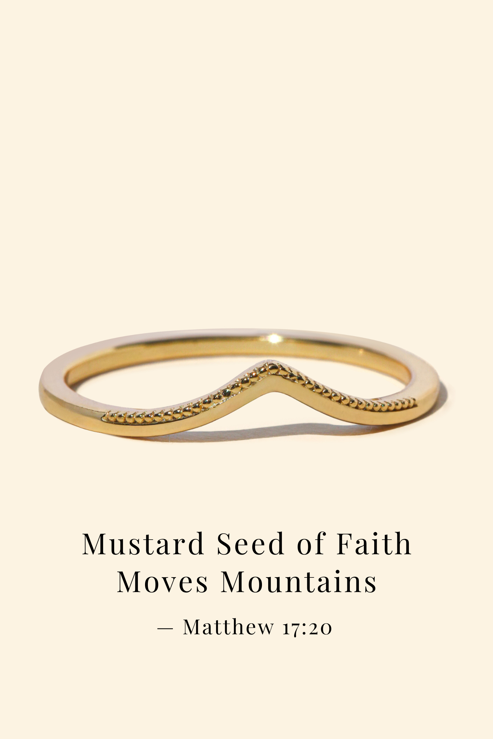 Ridged Mountain Peak - Stackable Ring