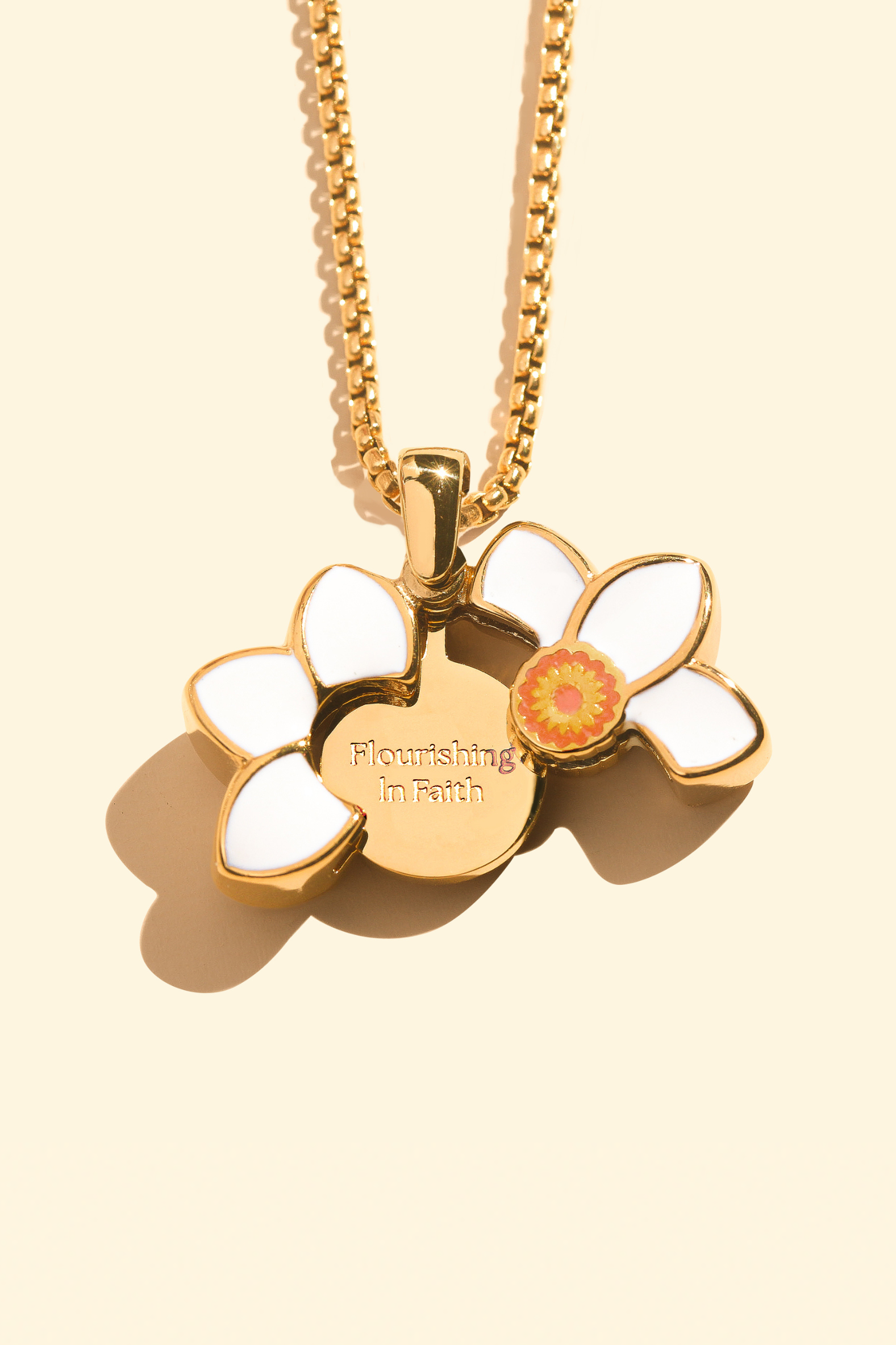 Daffodil Locket - Stainless Steel Necklace