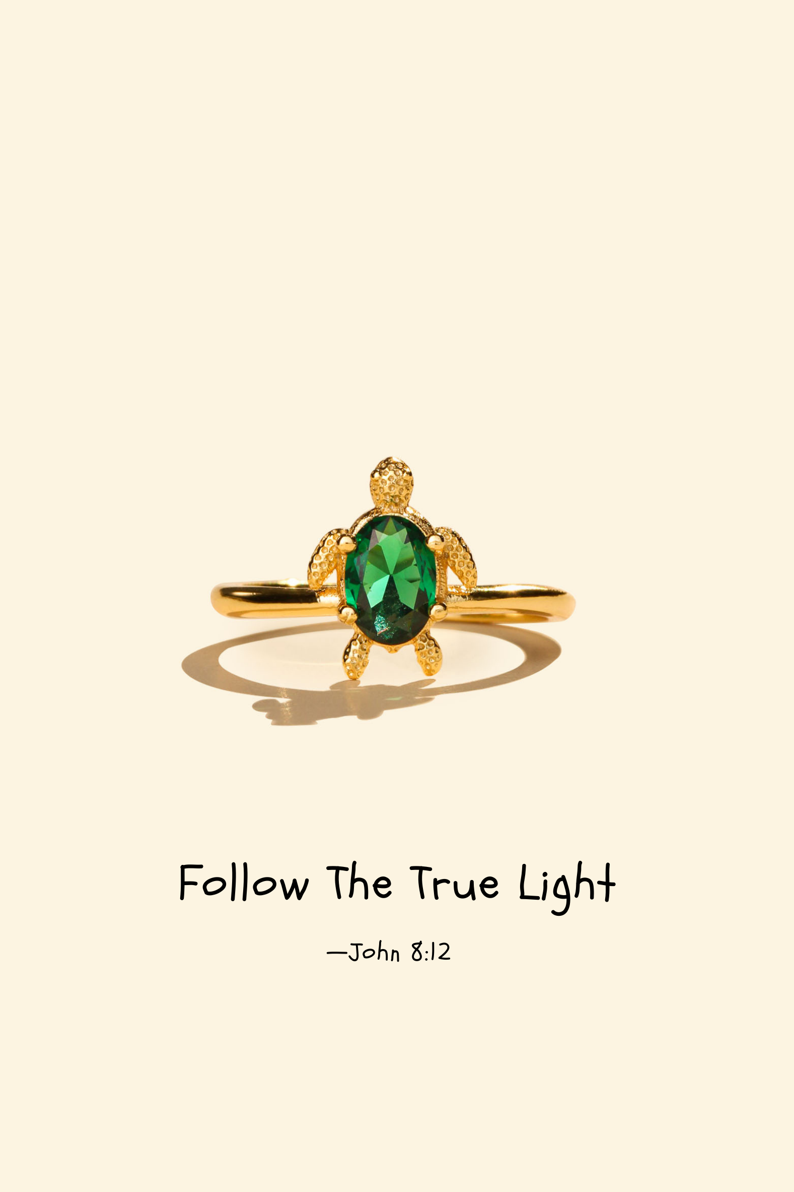 Follow The True Light - Sea Turtle Ring