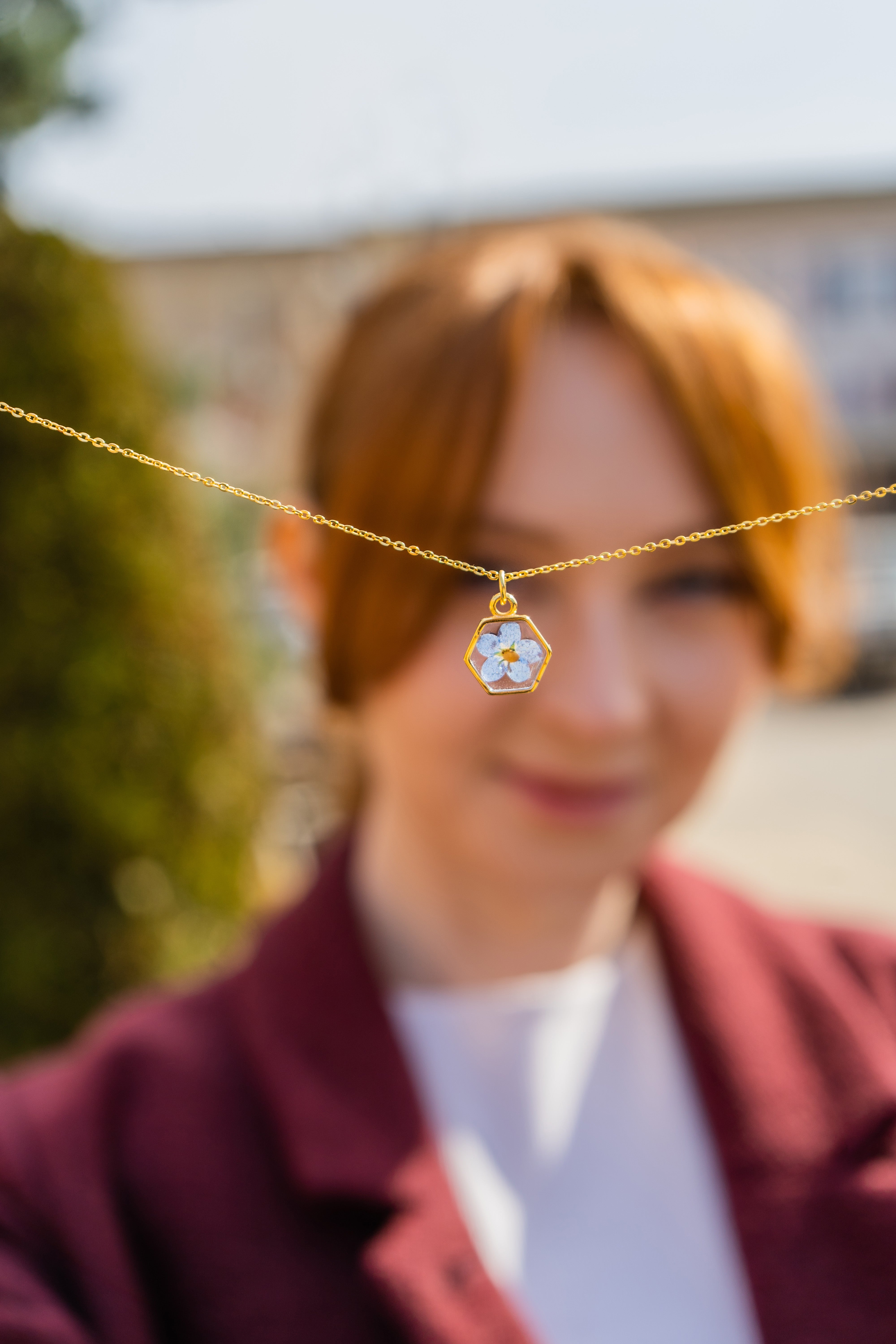 Hexagon Flower - Necklace