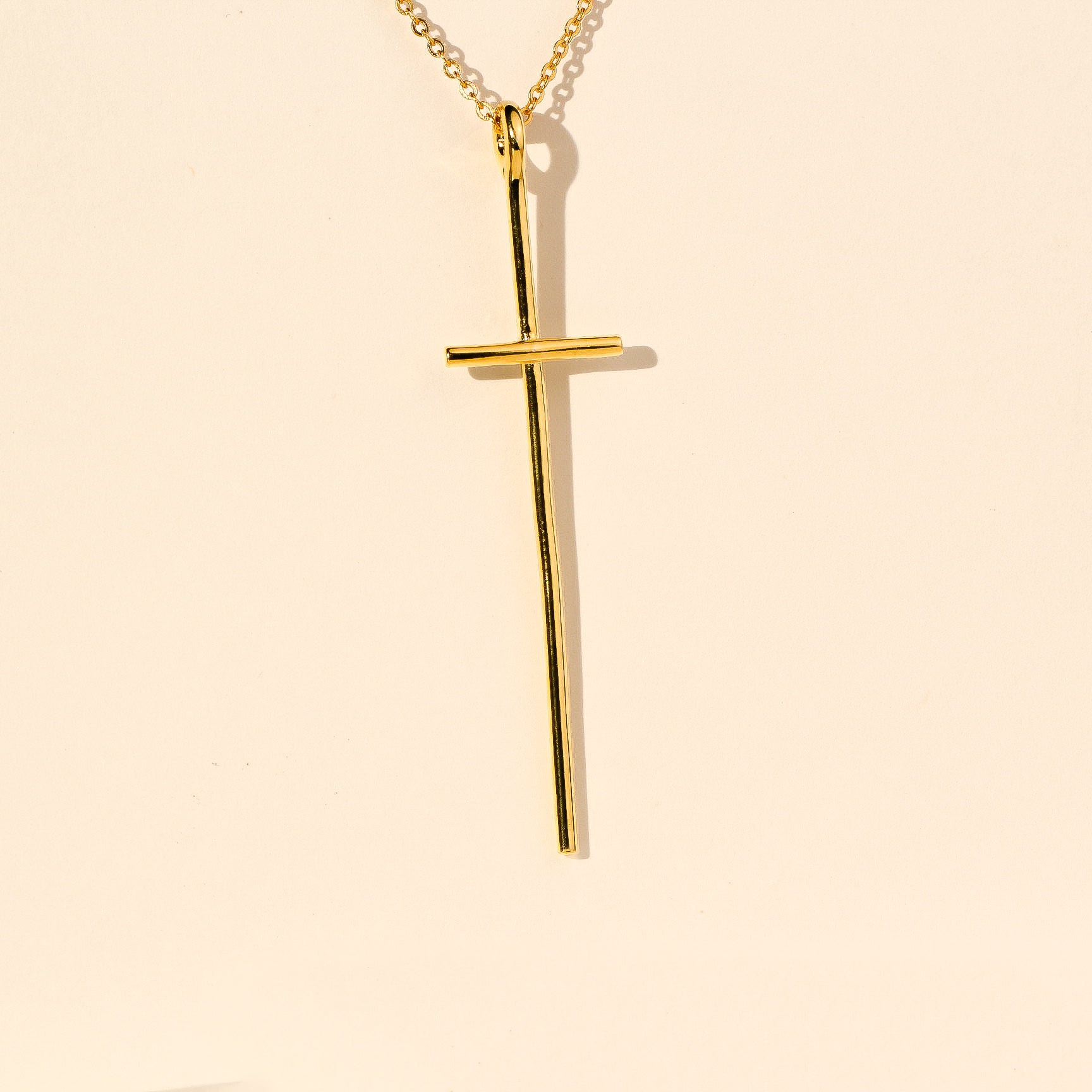 Nail Cross - Sterling Necklace