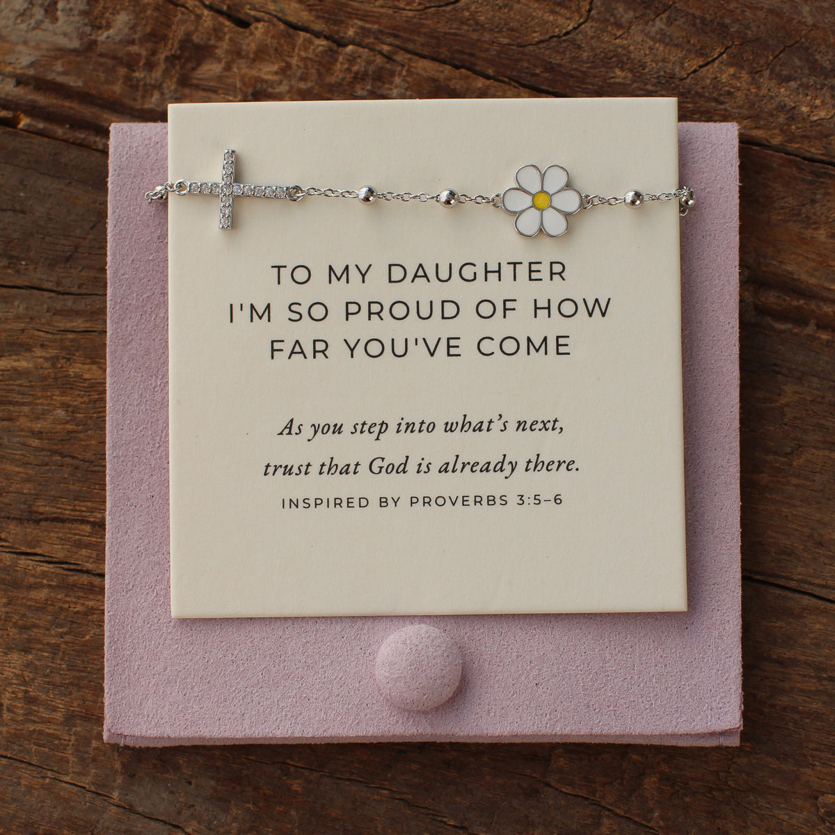 Daisy Cross Bracelet