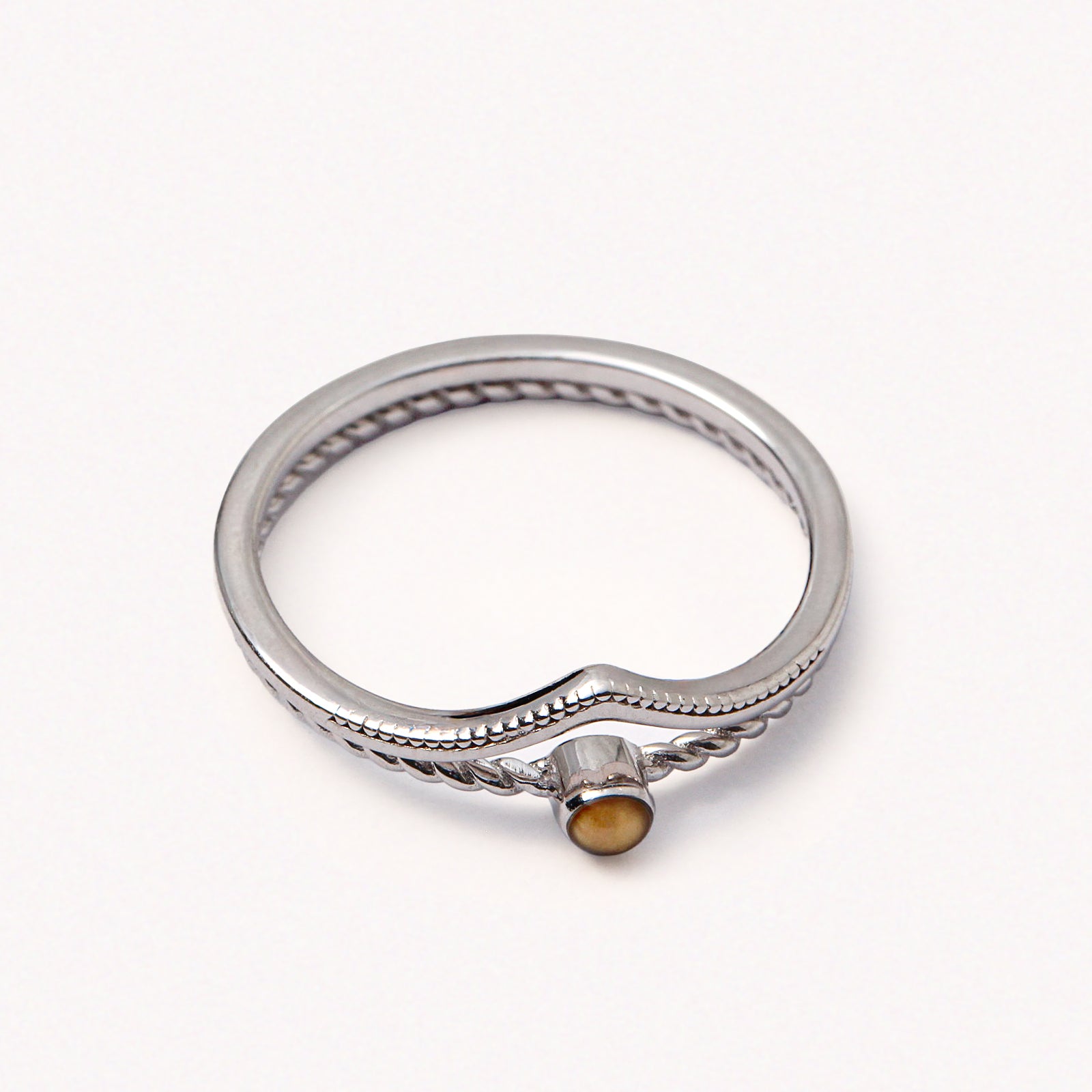 Faith Moves Mountains - 2 Textured Ring Stack