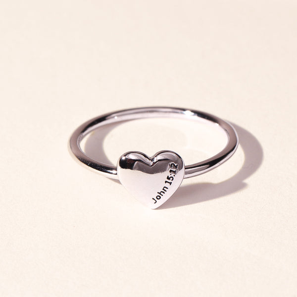 Dainty Heart Ring - Sterling Silver Ring