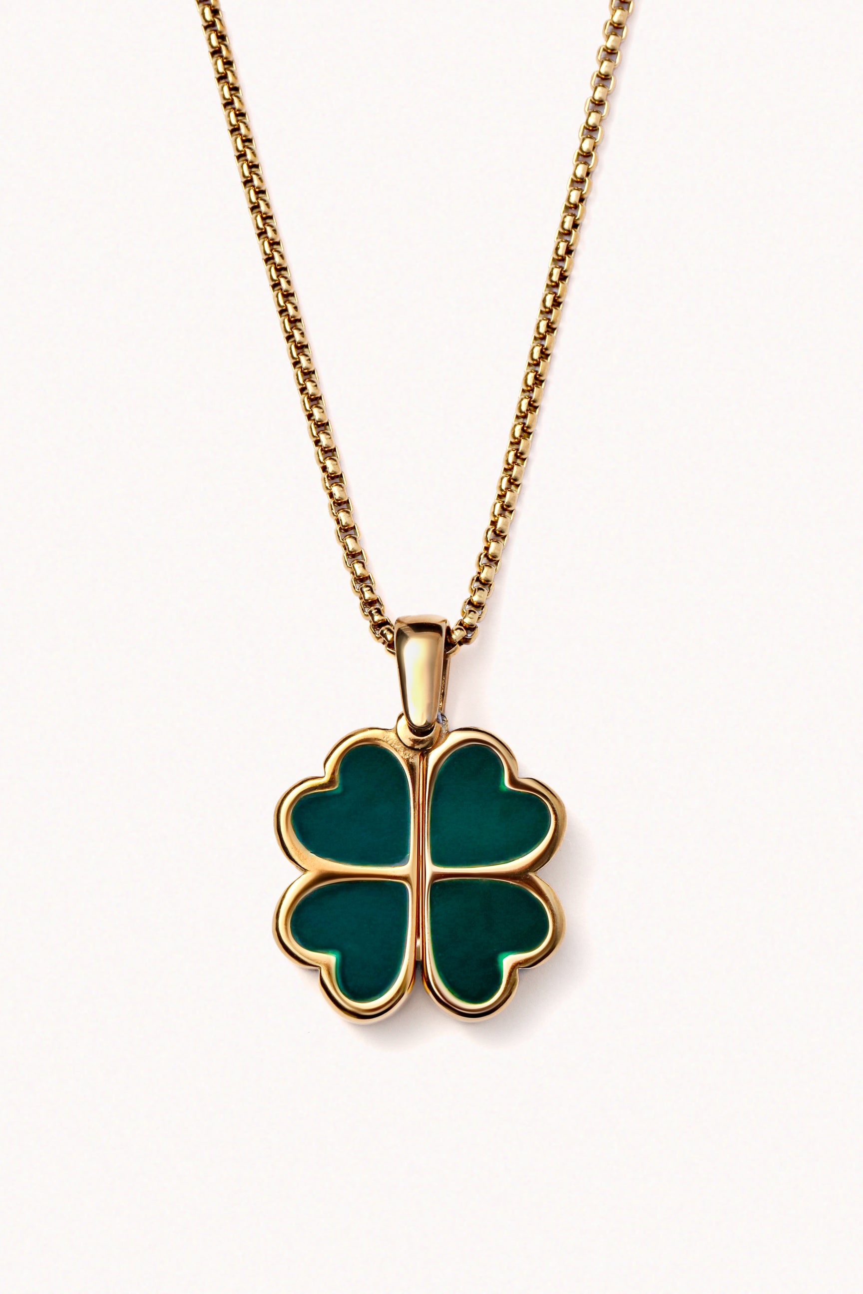 Hidden Blessings Clover Locket - Necklace