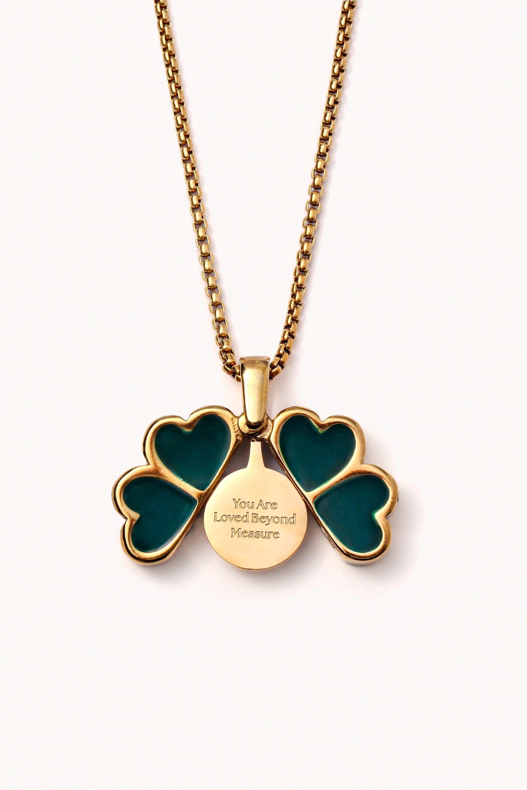 Hidden Blessings Clover Locket - Necklace