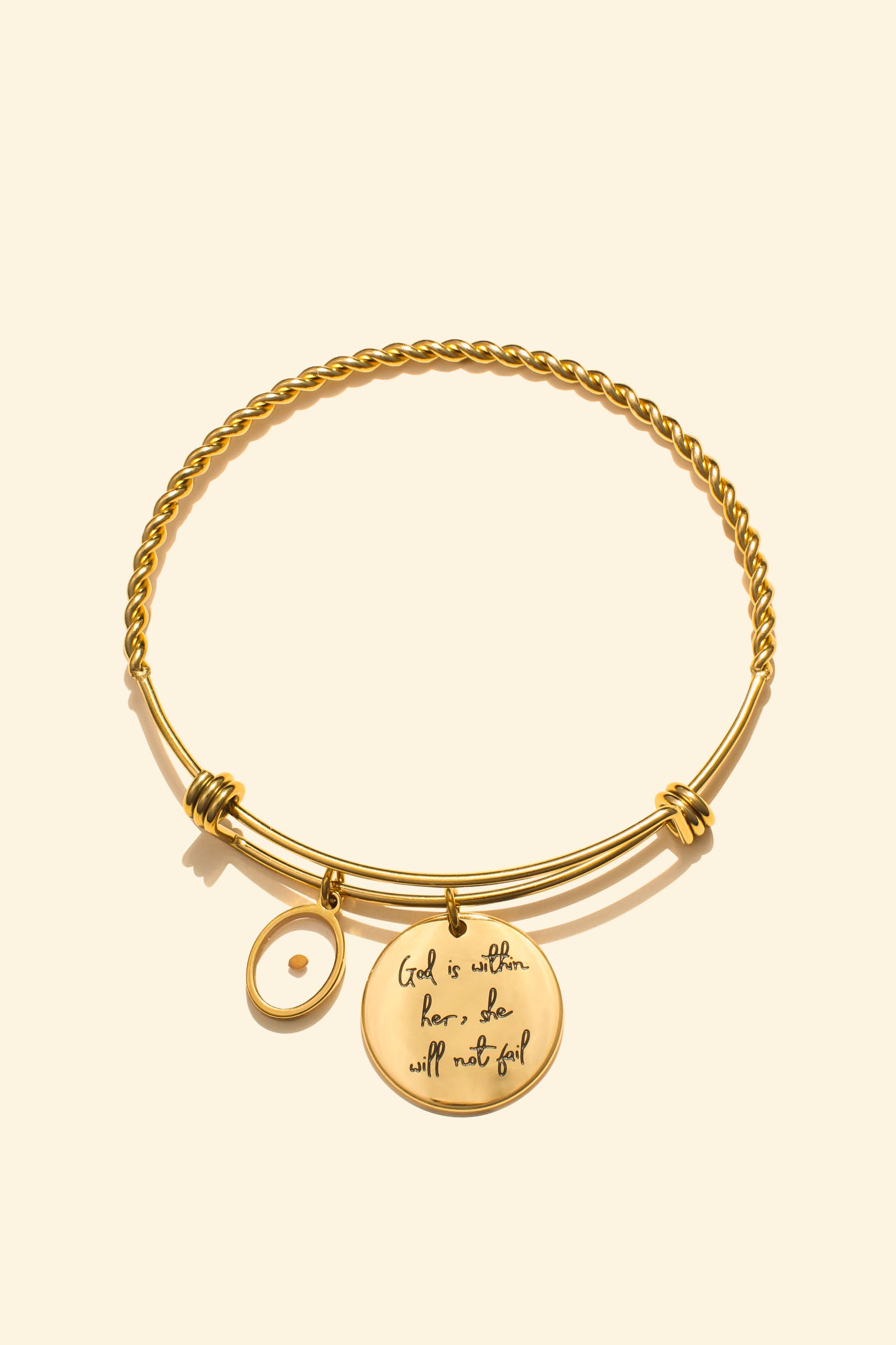 God is Within Her, She Will Not Fail Bracelet (Gift)