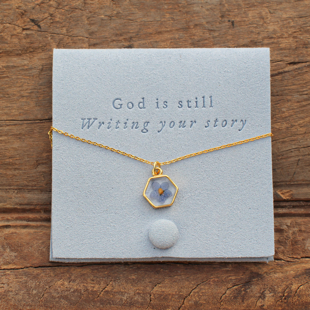 Forget-Me-Not Mustard Seed - Necklace