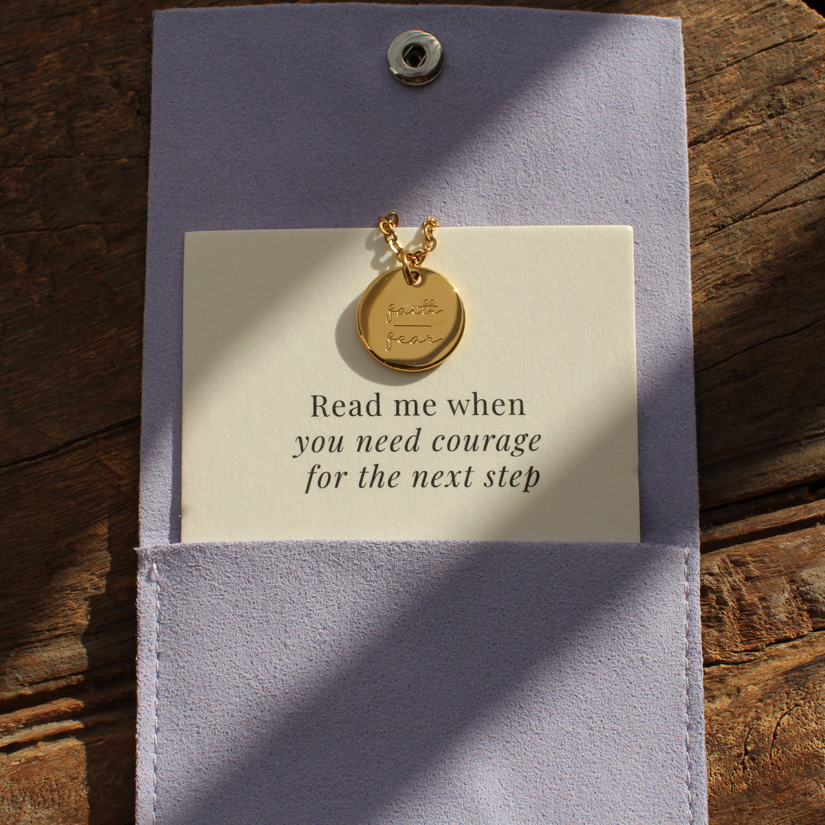 Faith Over Fear Coin - Necklace