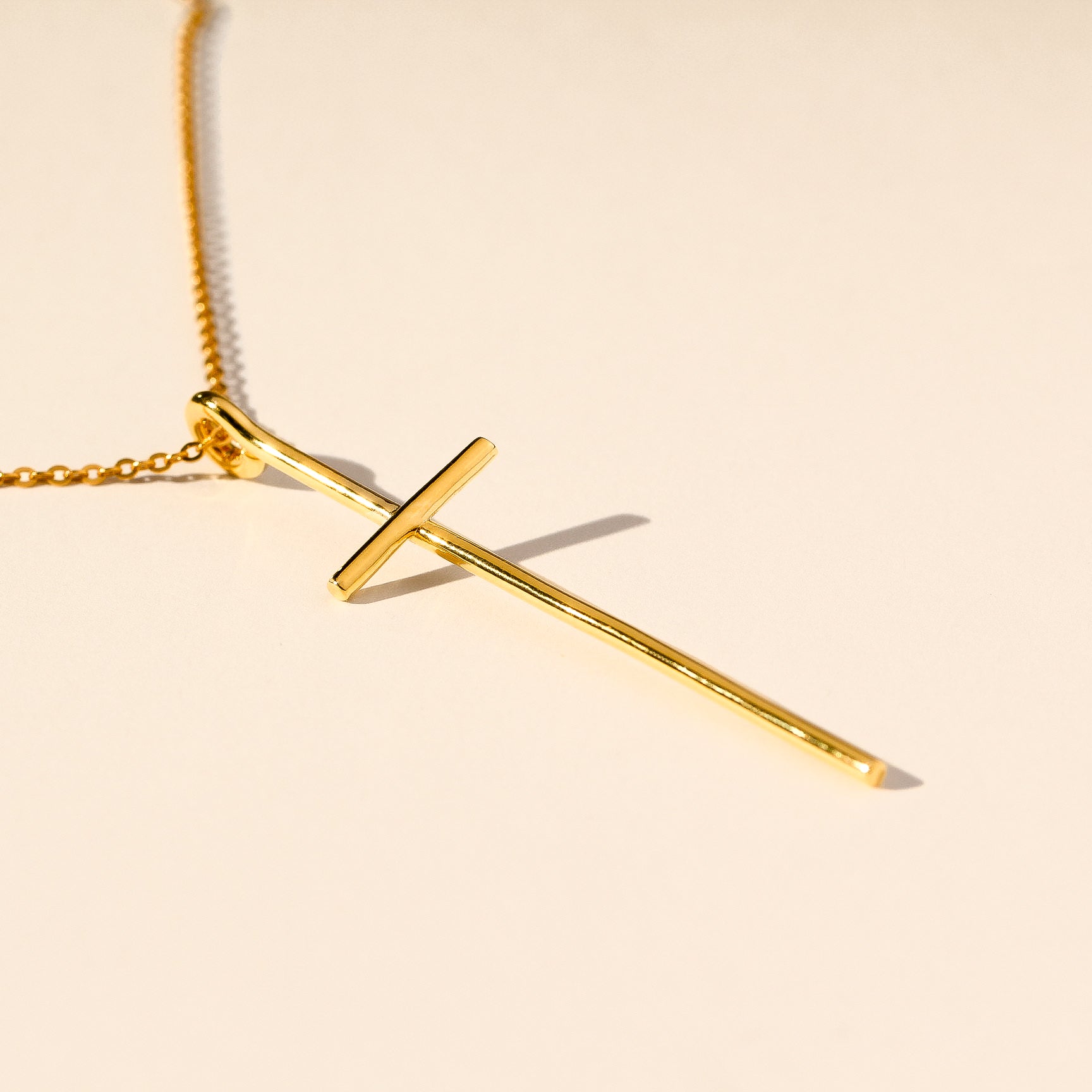 Nail Cross - Sterling Necklace