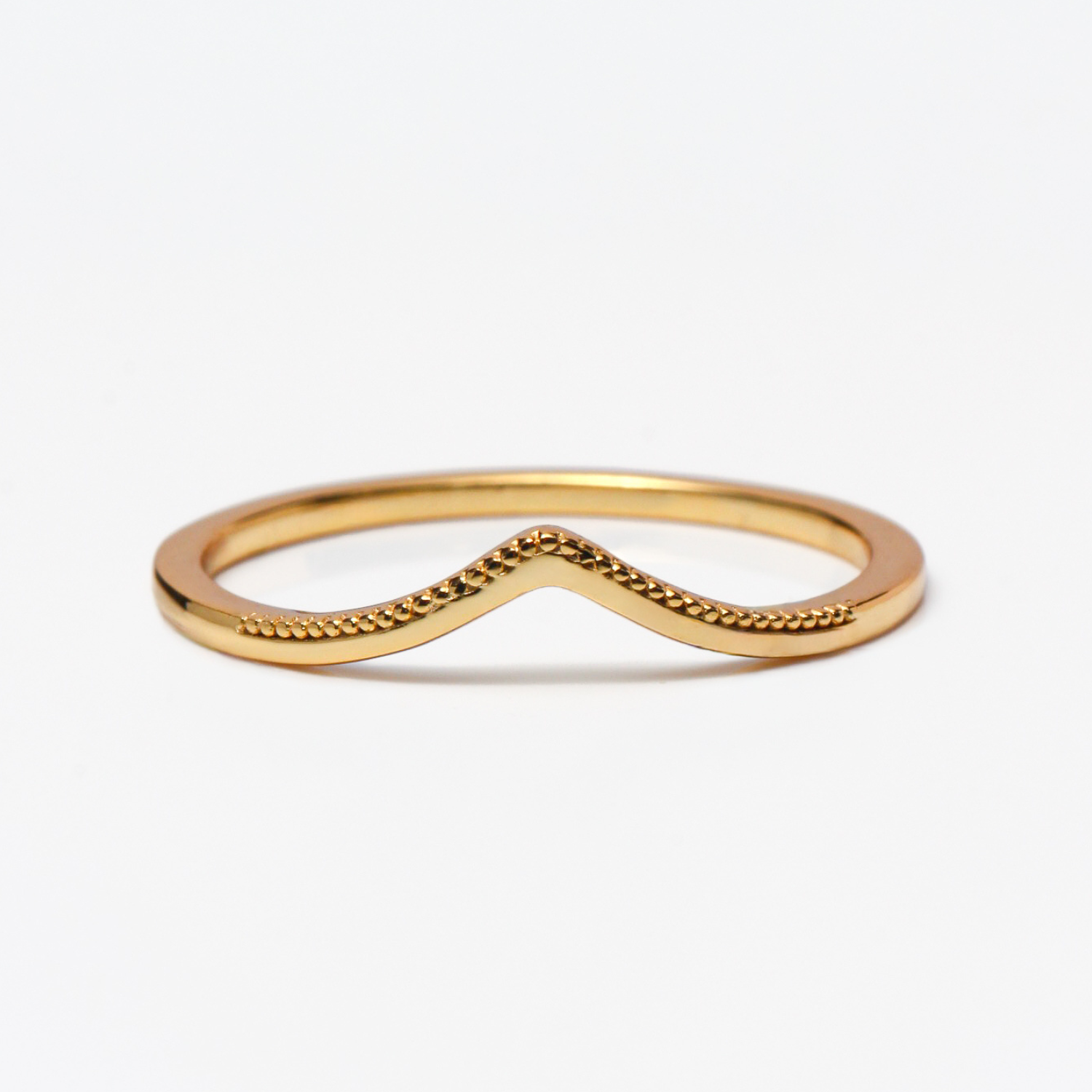 Milgrain Mountain Peak - Stackable Ring