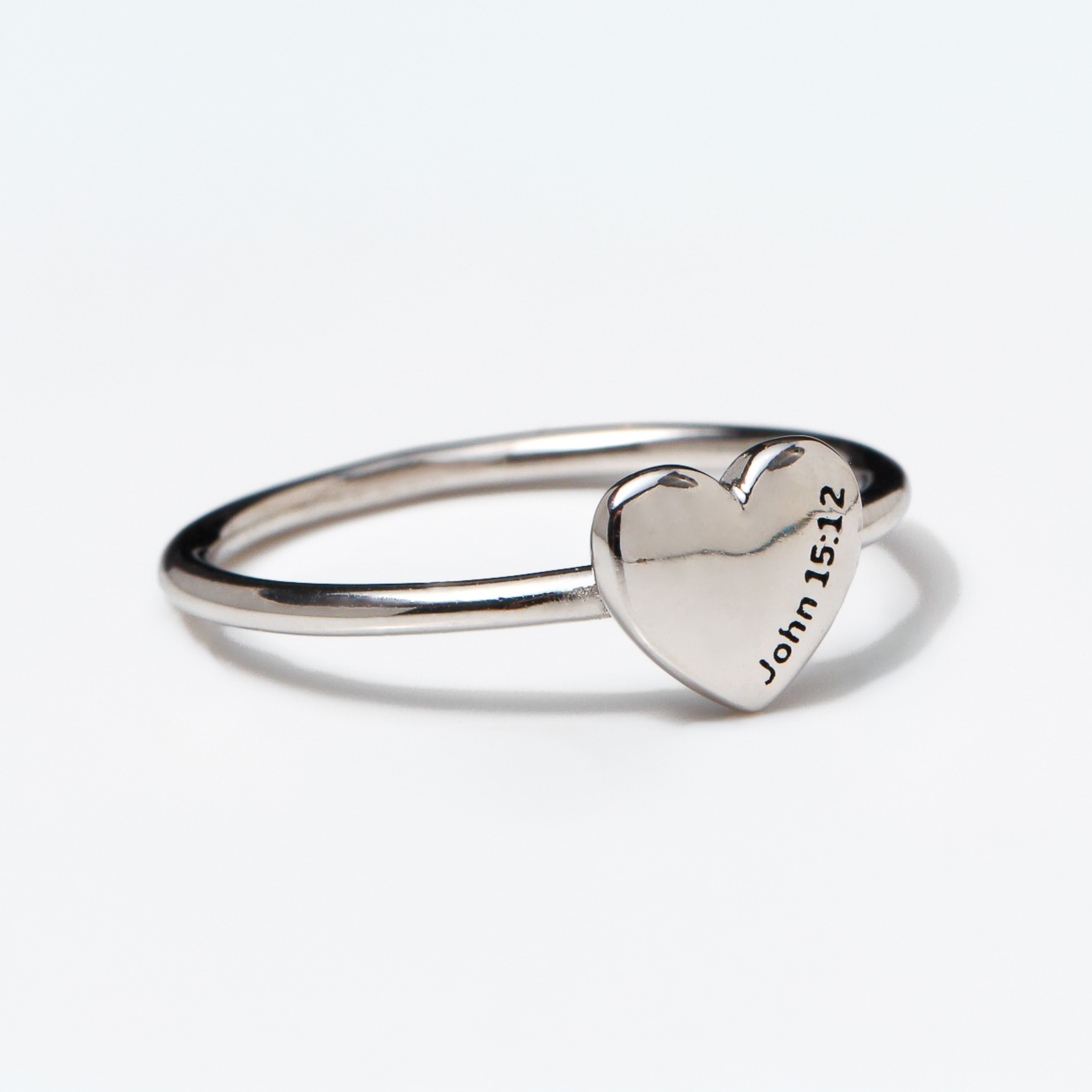 John 15:12 - Stackable Ring