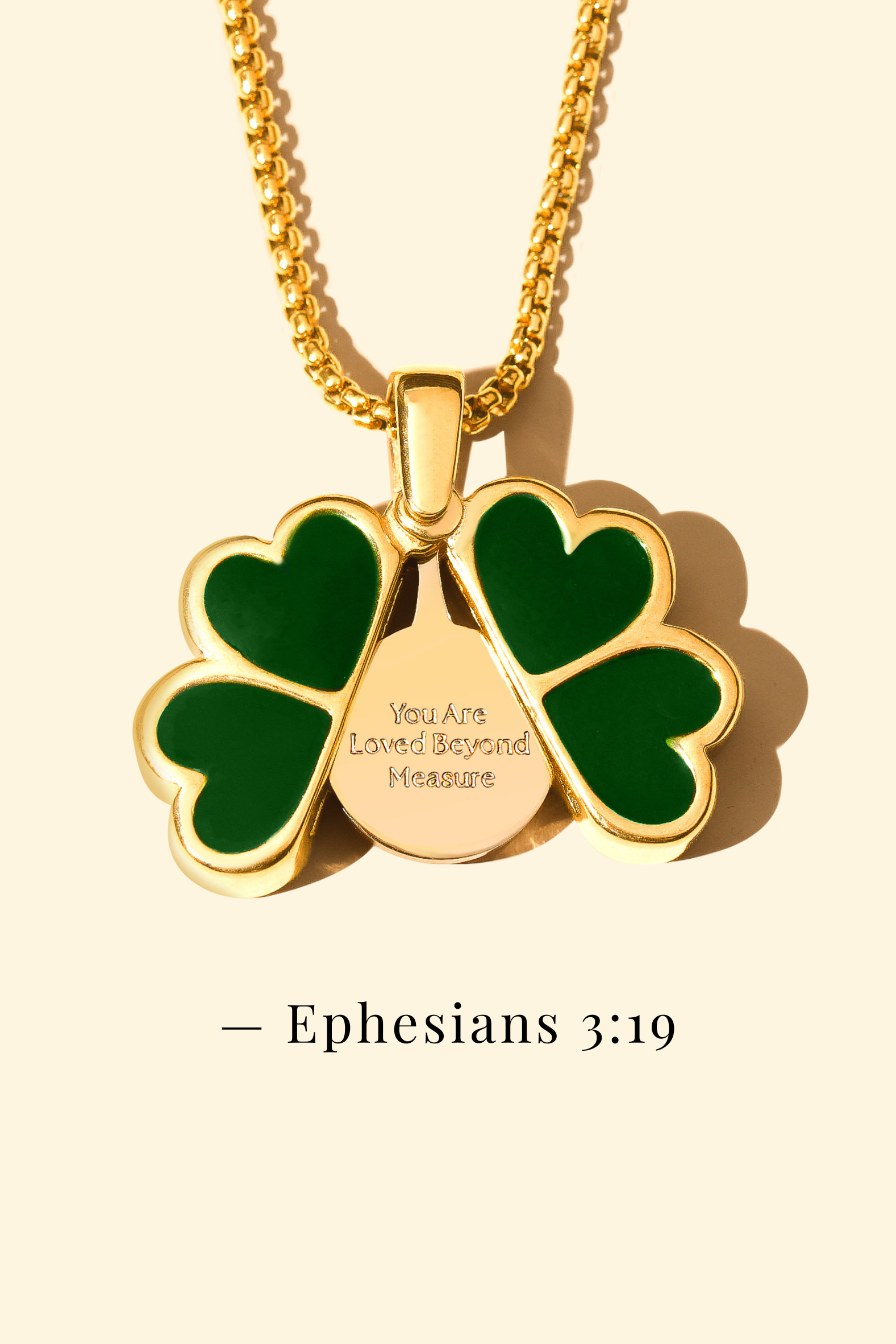 Hidden Blessings Clover Locket - Necklace