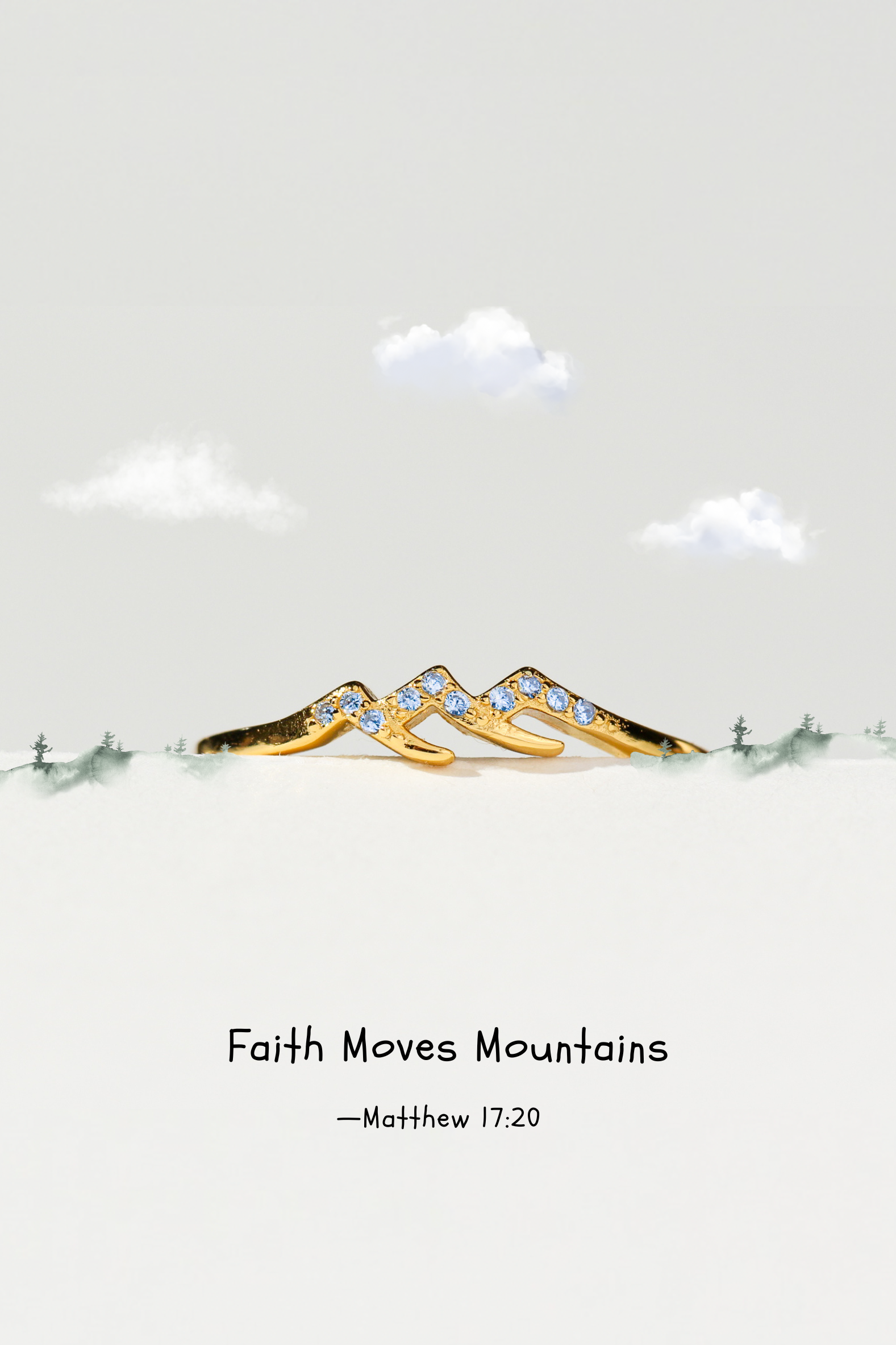 Mountain Peak - Stackable Ring