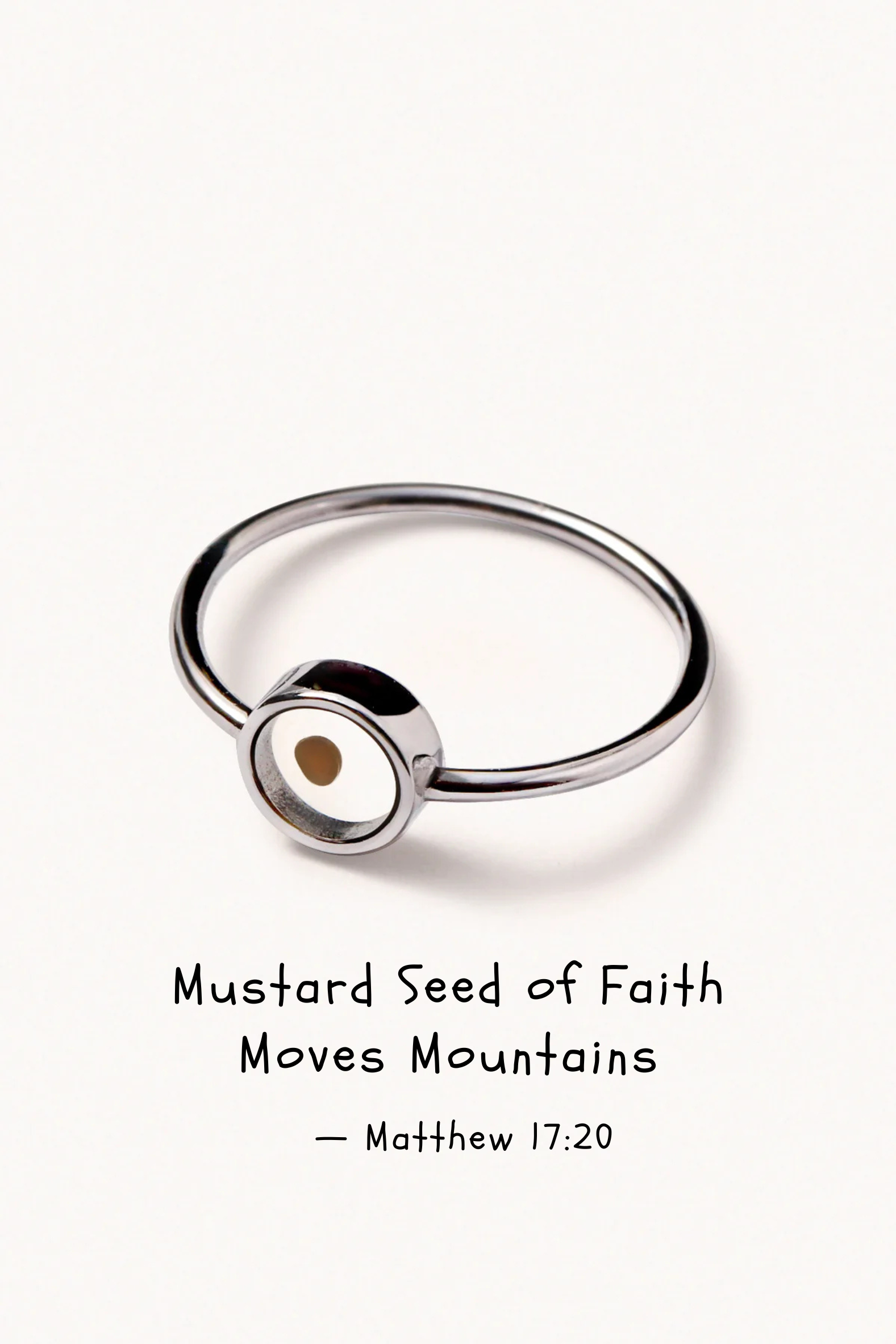 Thin Bezel Mustard Seed - Ring