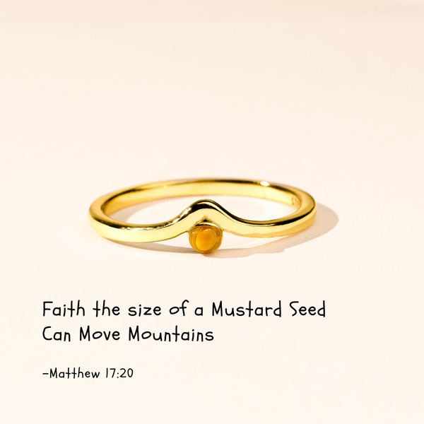 Dainty Move Mountains - Sterling Silver Ring
