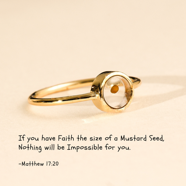 Mustard Seed of Faith Ring - Sterling Silver Ring