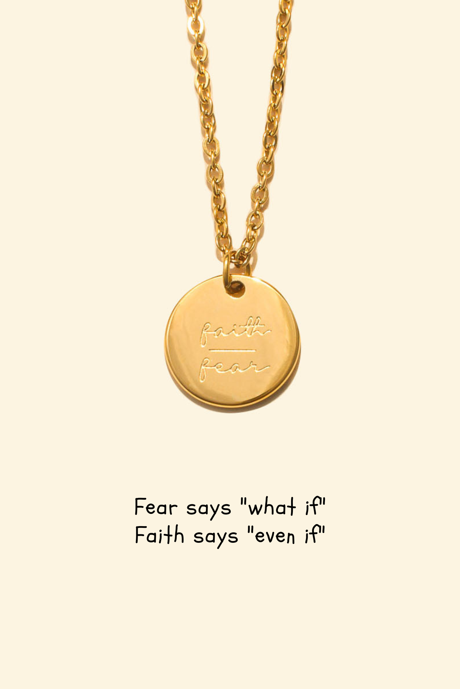 Faith Over Fear - Coin Necklace