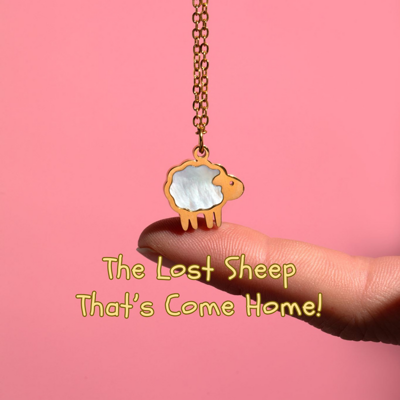 Parable of the Lost Sheep - Mother of Pearl Necklace