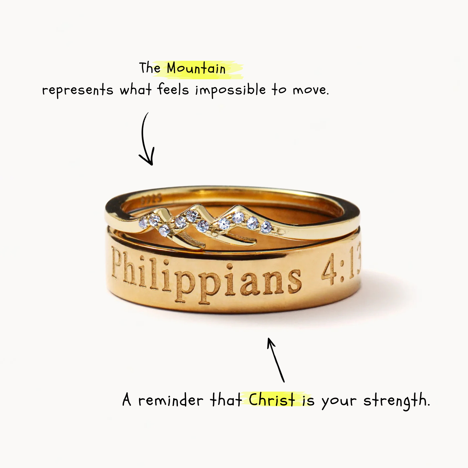 Mountain Peak - Stackable Ring