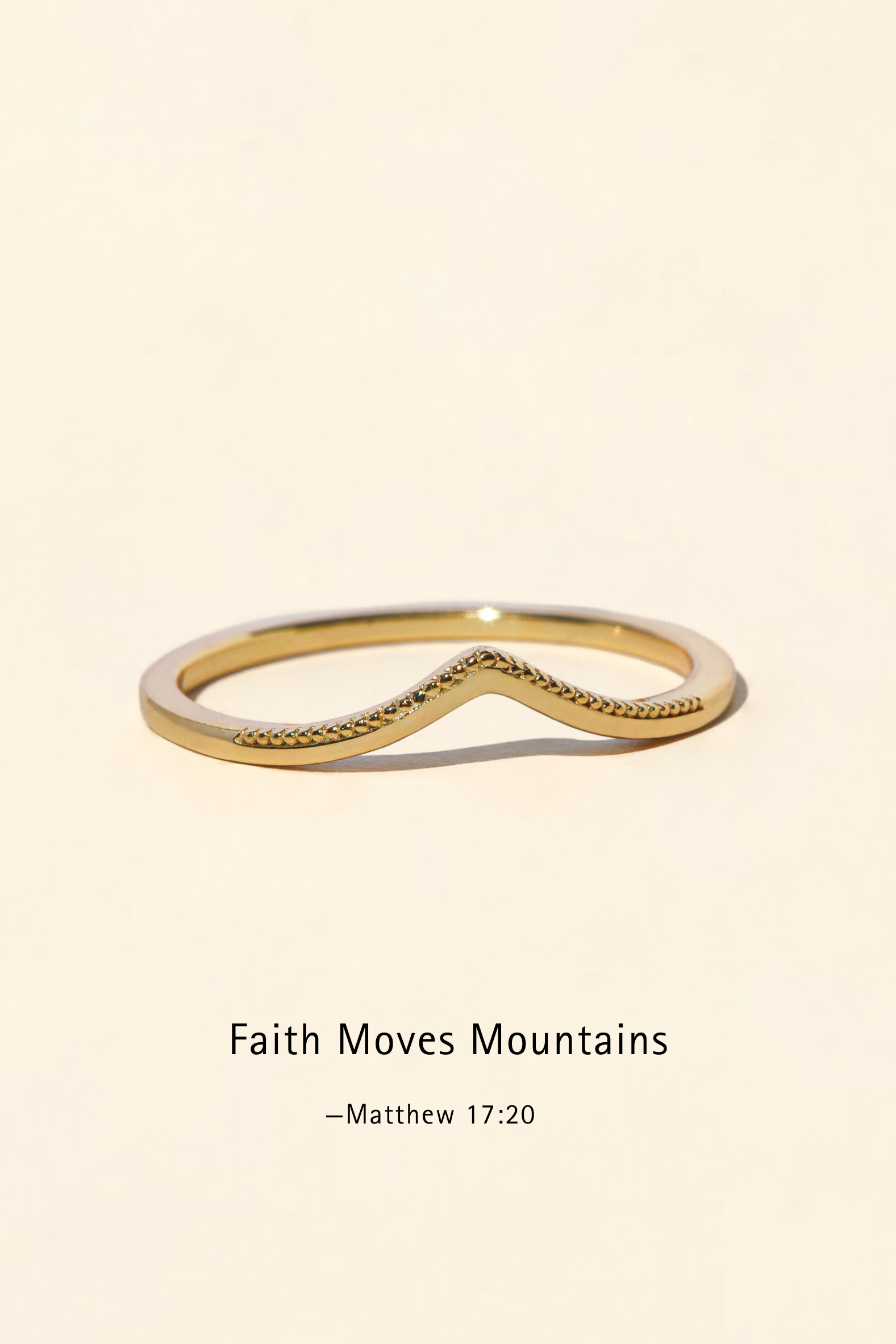 Ridged Mountain Peak - Stackable Ring