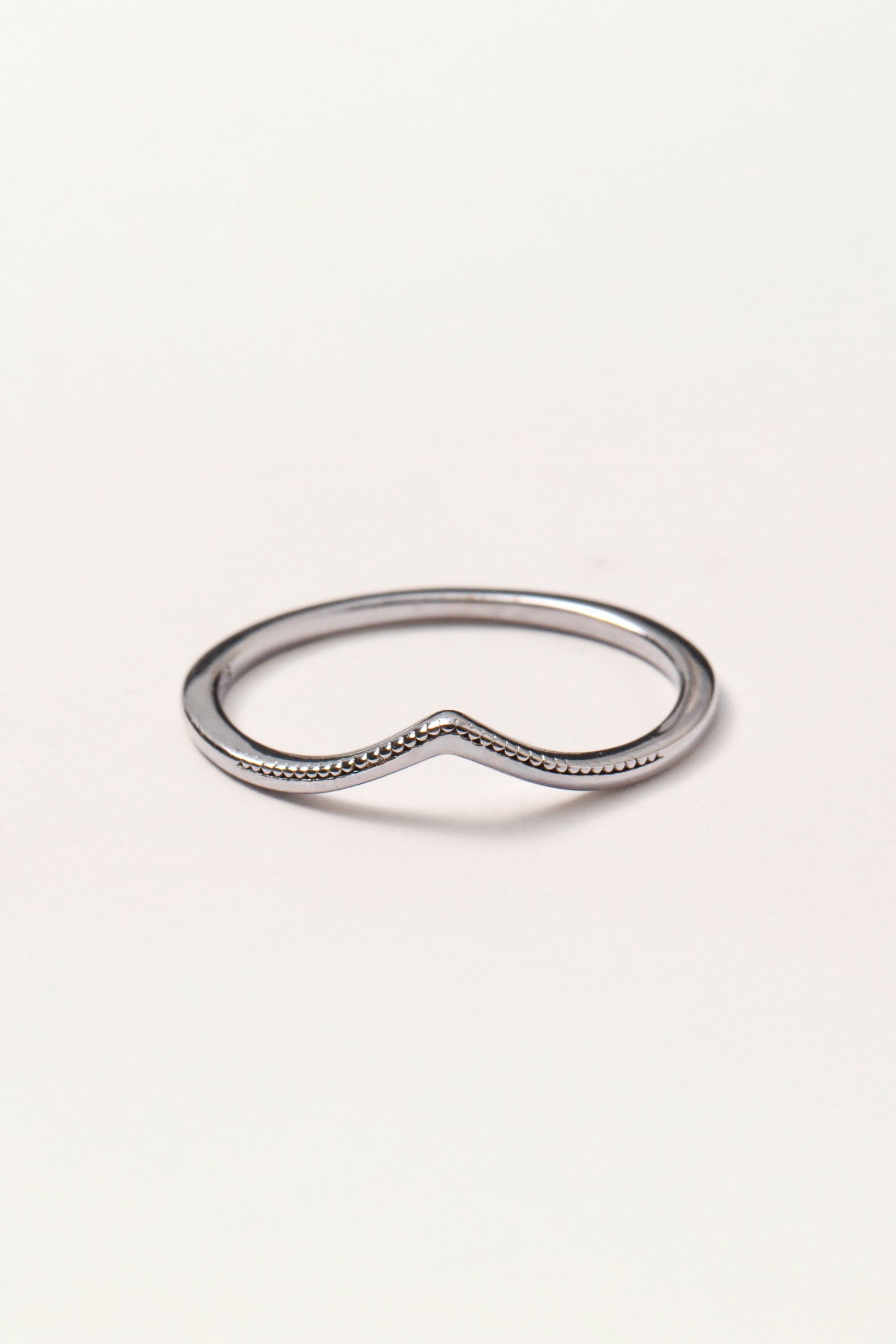 Ridged Mountain Peak - Stackable Ring