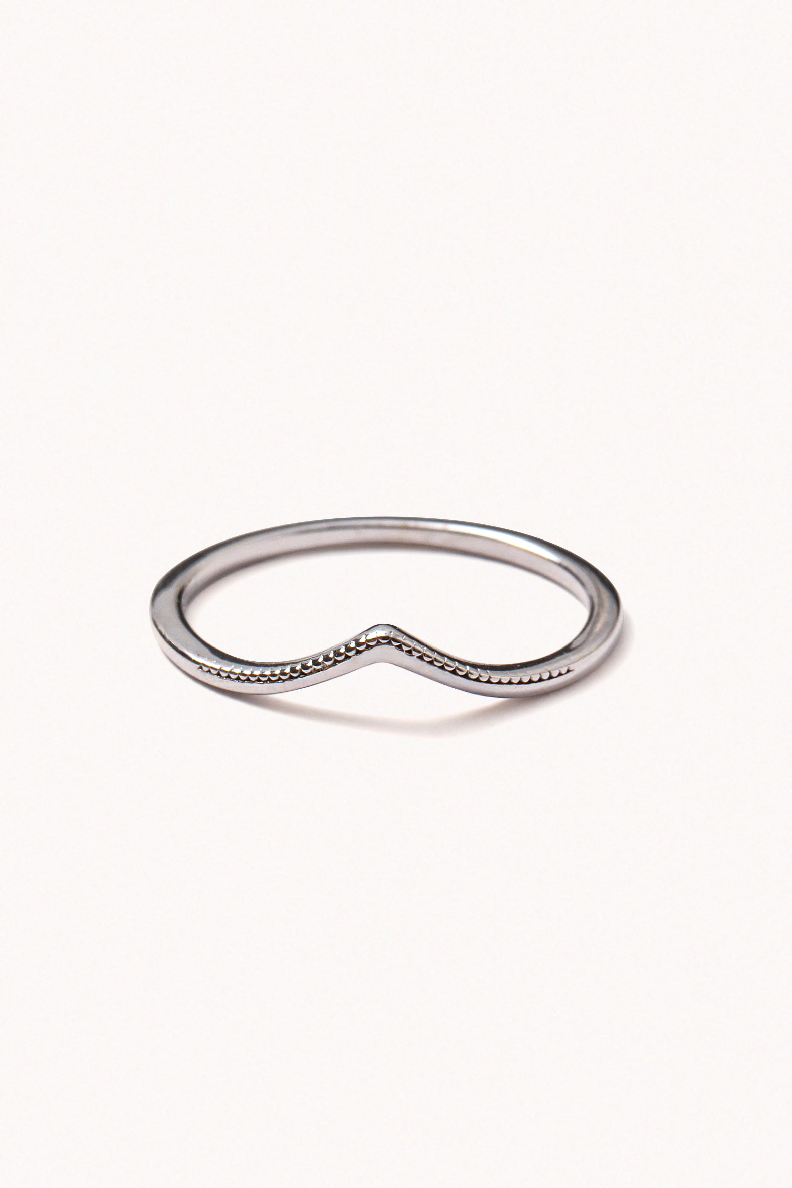 Ridged Mountain Peak - Stackable Ring