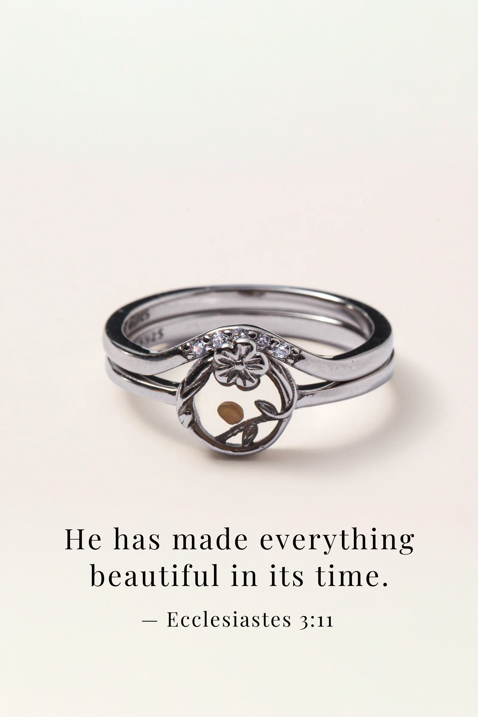 Floral Ring - 2 Ring Stack