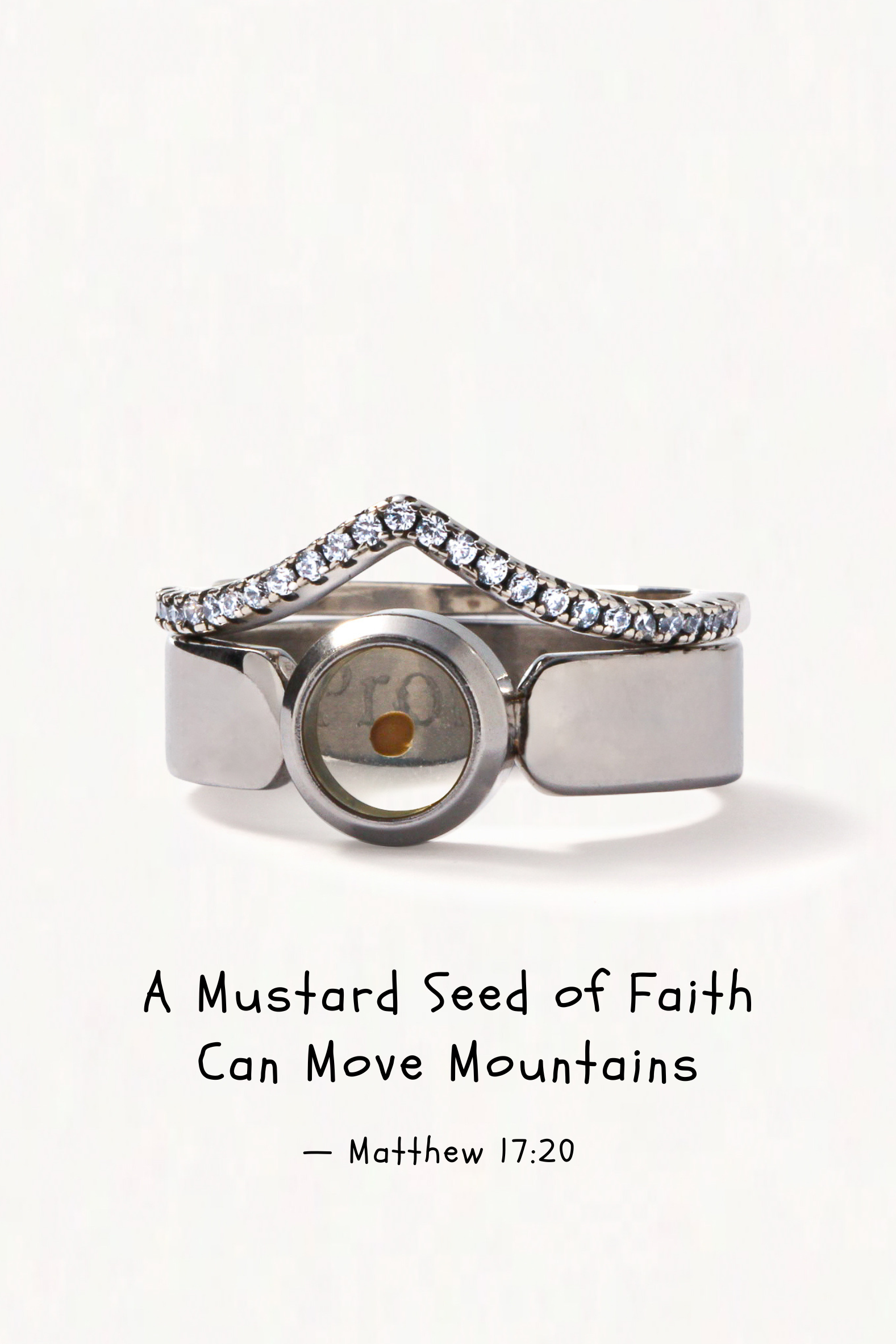 Band Studded Mountain Stack - 2 Ring