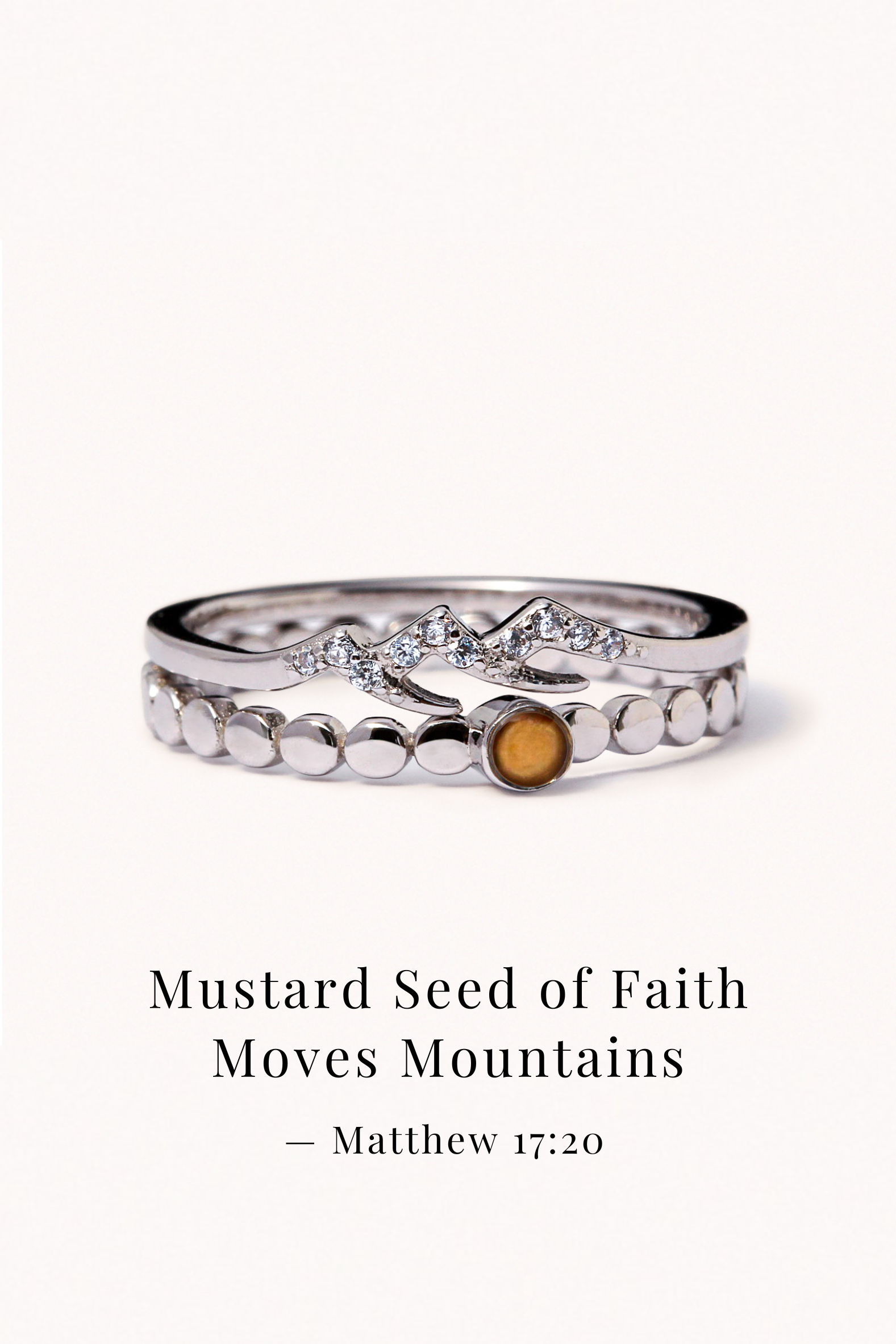 Faith Moves Mountains - 2 Ring Stack