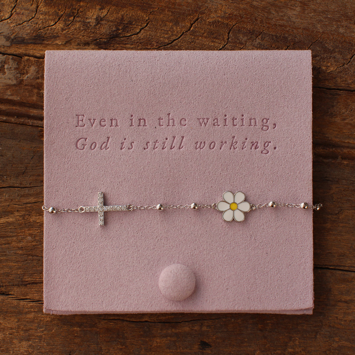Daisy Cross Bracelet