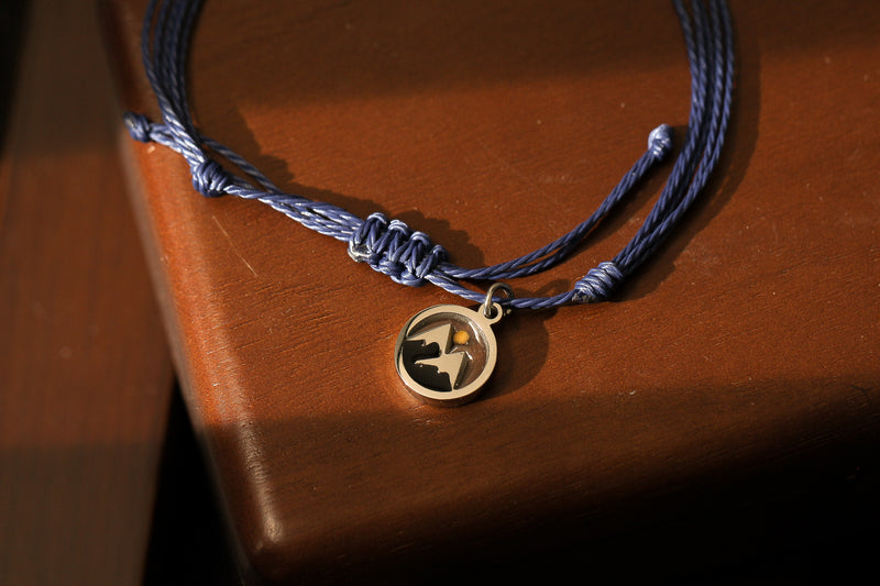 God is within her - Blue String Bracelet