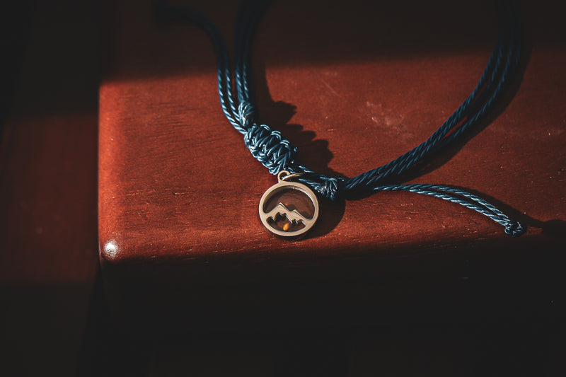 God is within her - Blue String Bracelet