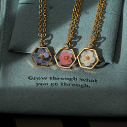 Matthew 17:20 Forget Me Not Necklace