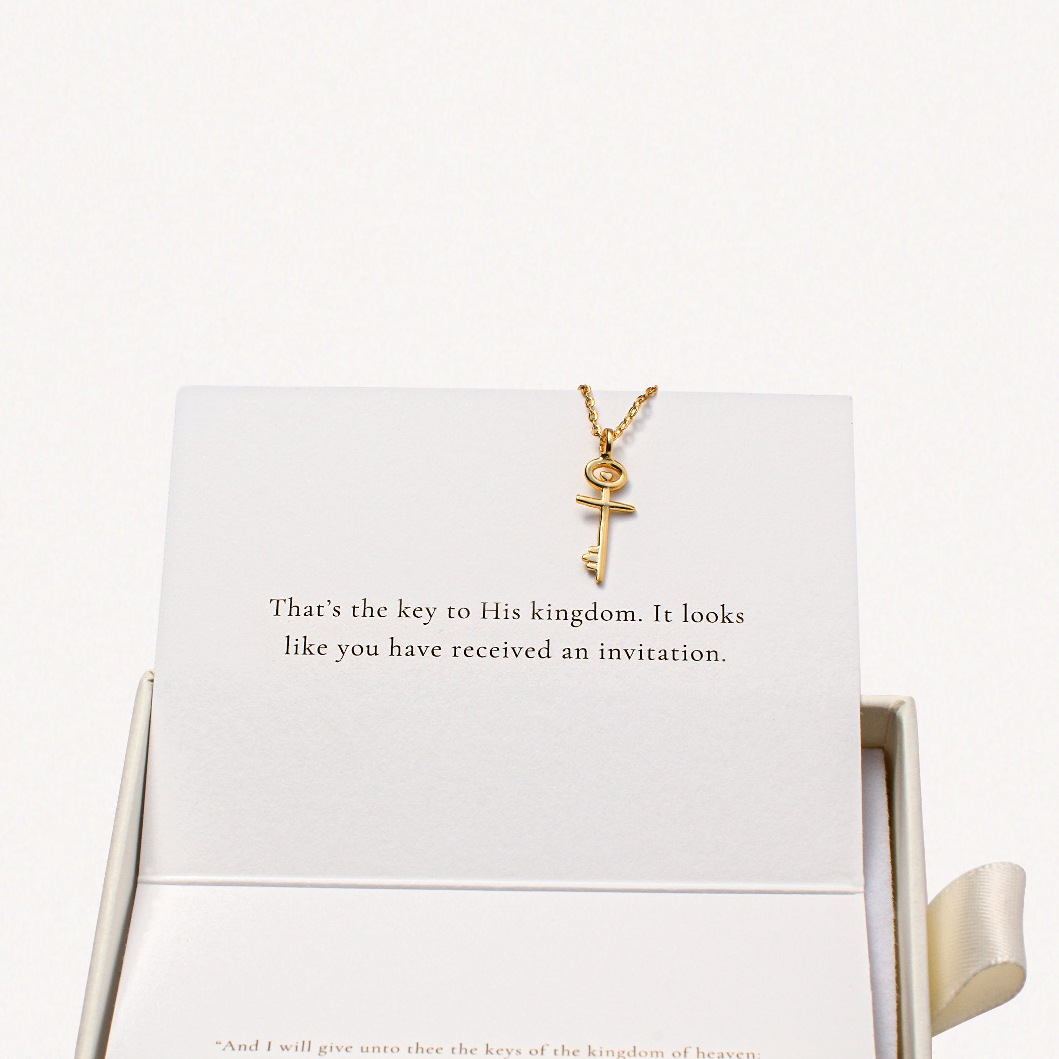 Key Cross - Dainty Necklace