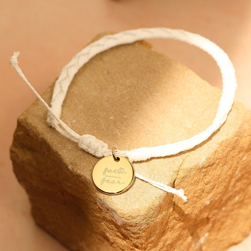 Faith Over Fear - String Bracelet