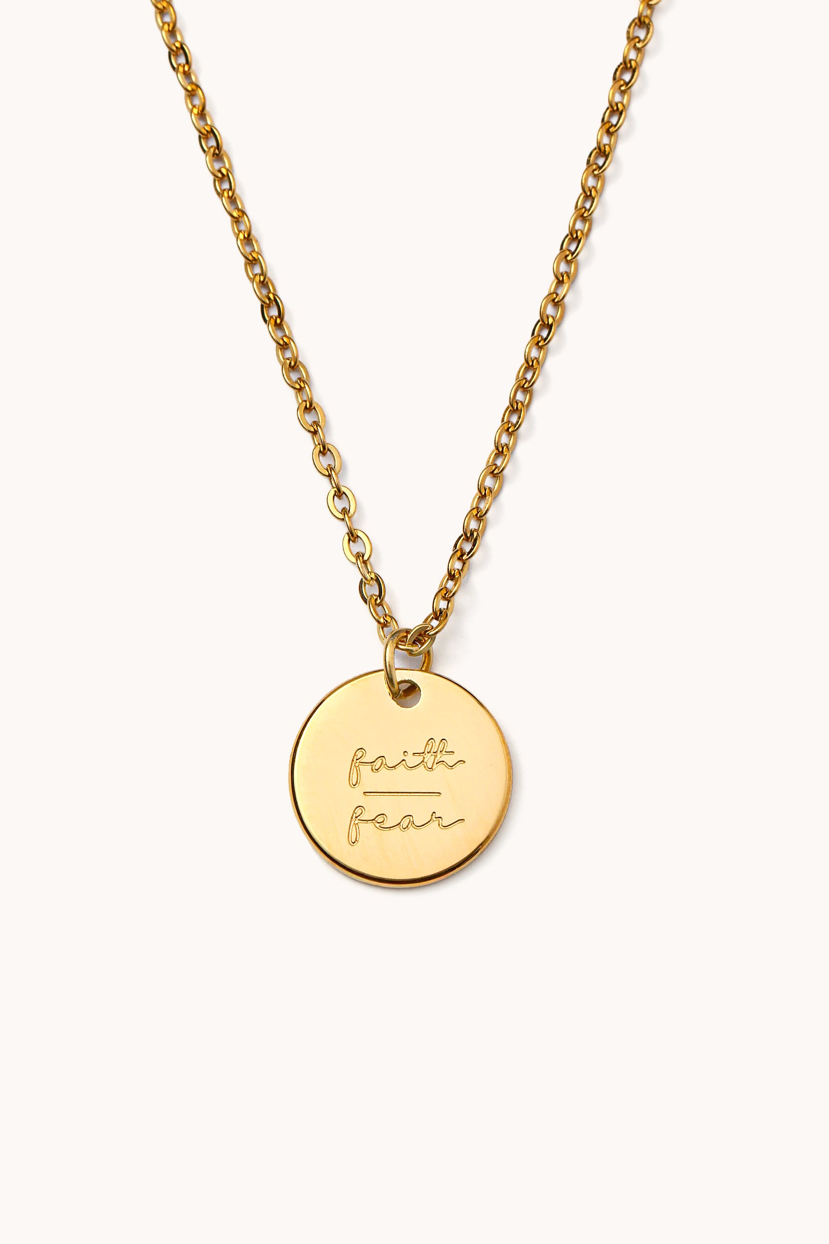 Faith Over Fear Coin - Necklace