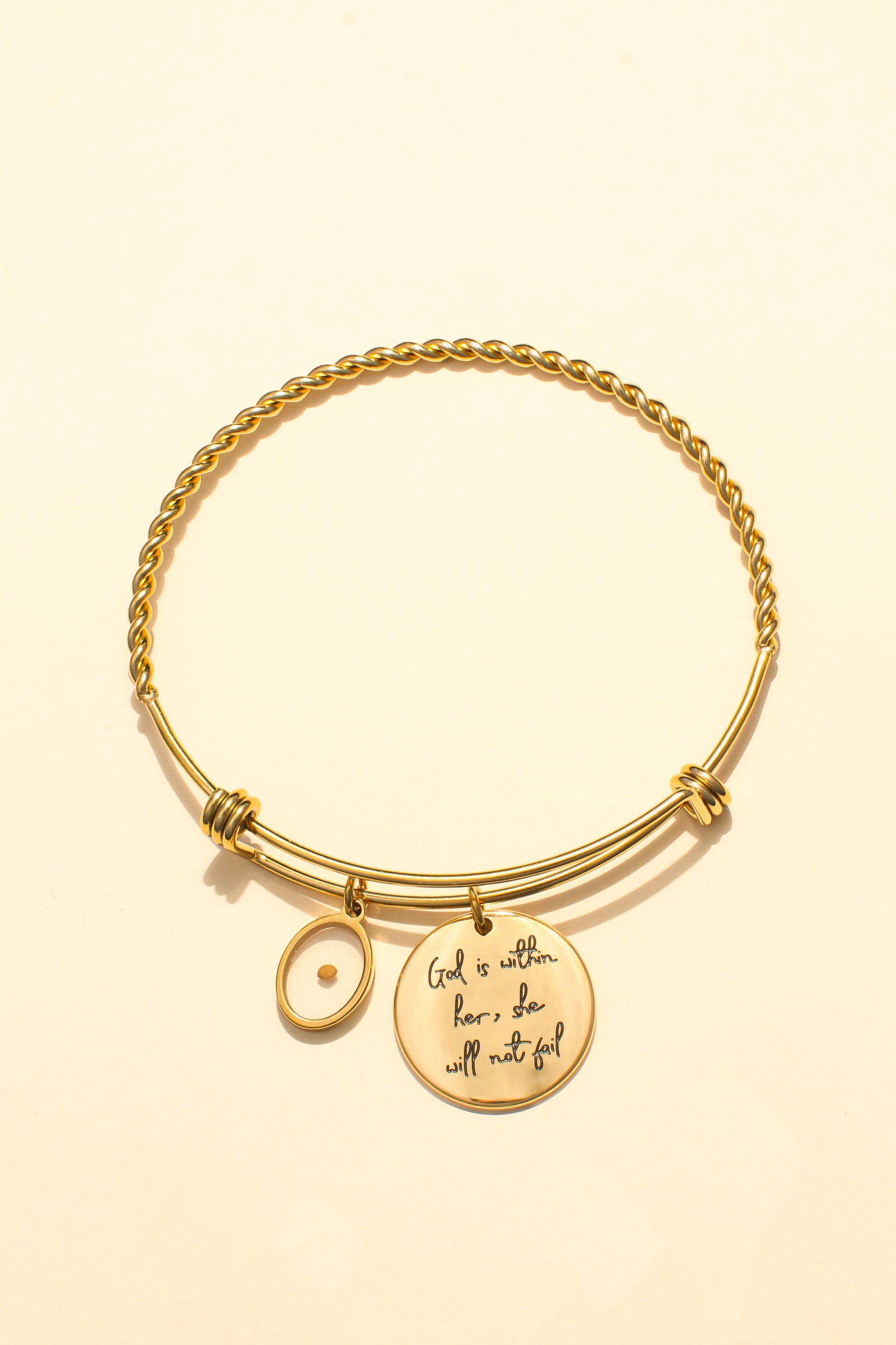 God is Within Her, She Will Not Fail Bracelet