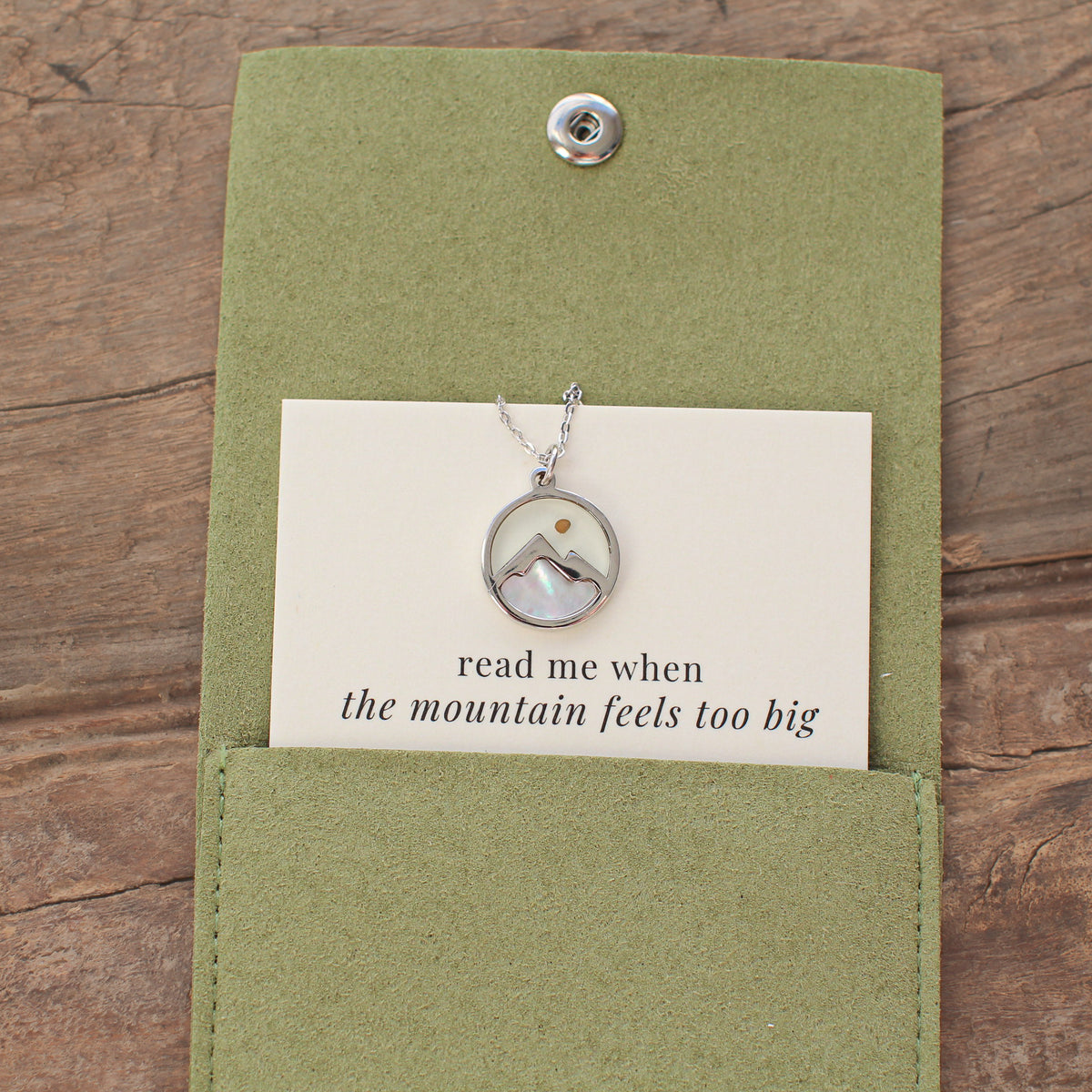Faith Moves Mountains - Mother of Pearl Necklace