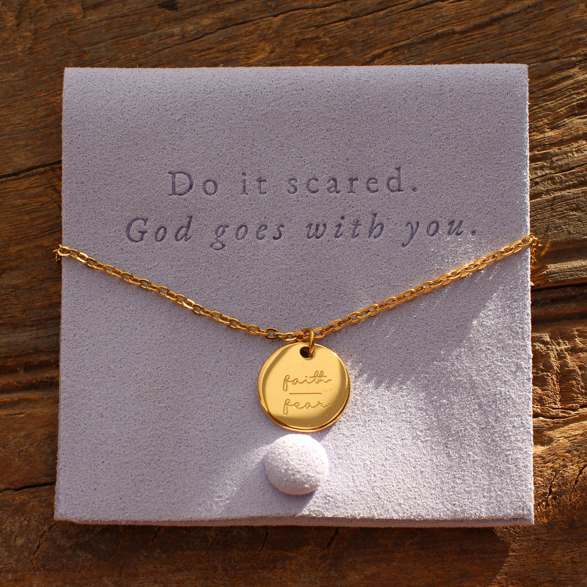Faith Over Fear Coin - Necklace