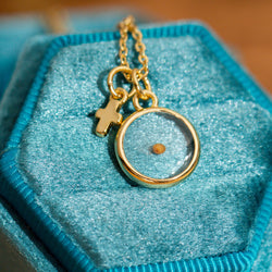 Dainty mustard seed necklace - Sterling Silver
