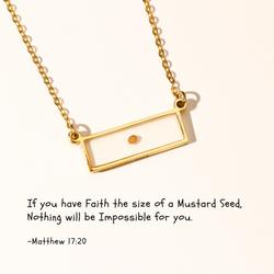 Mustard Seed Bar - Sterling Silver Necklace