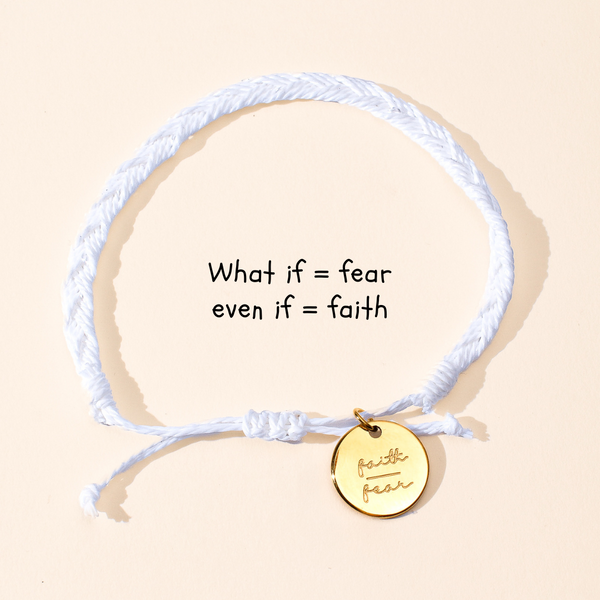 Faith Over Fear - String Bracelet