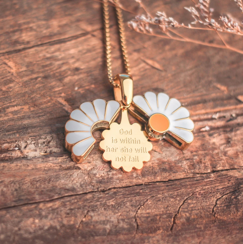 flower locket necklace
