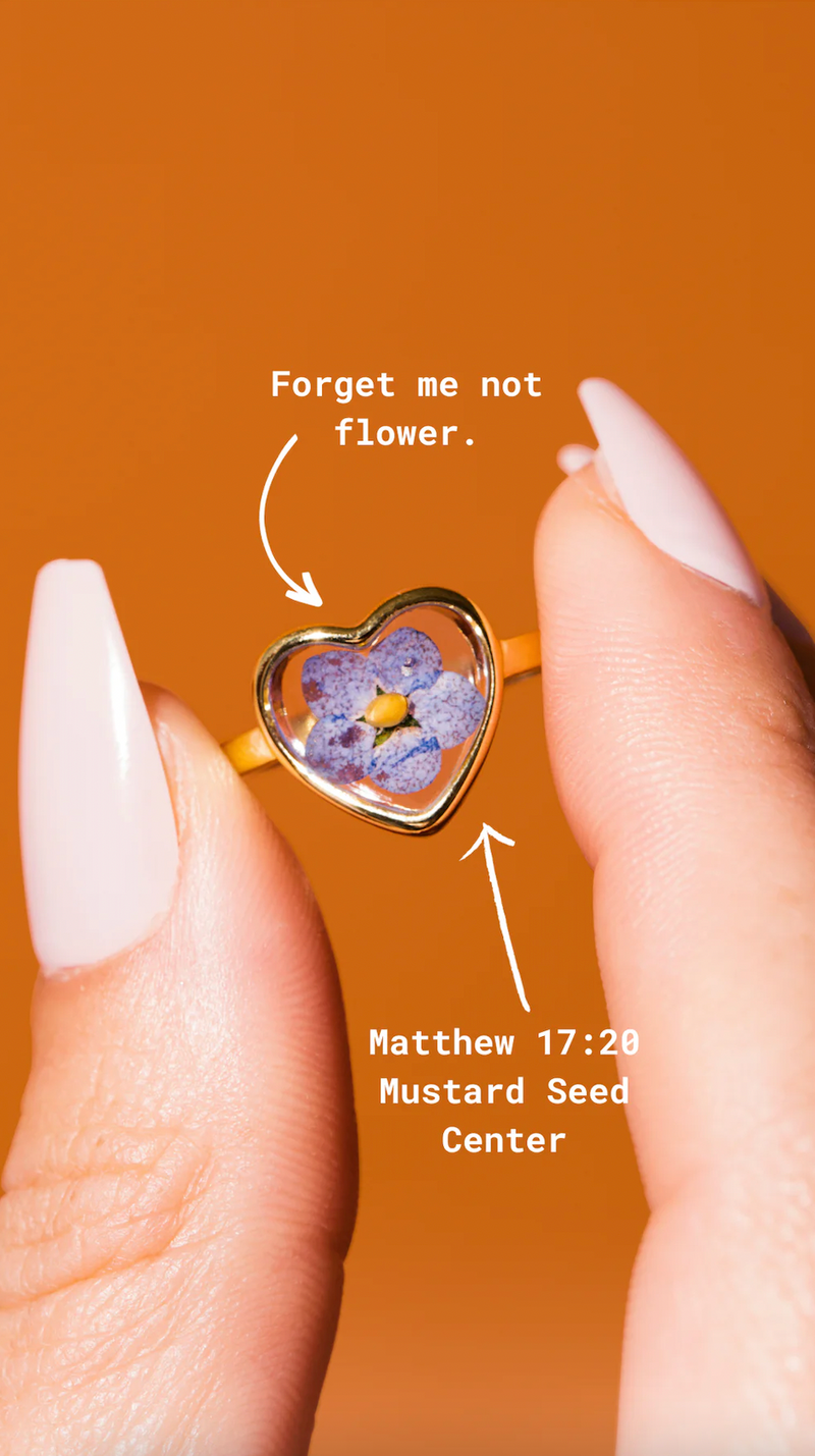 Forget me not flower ring - Sterling Silver Ring