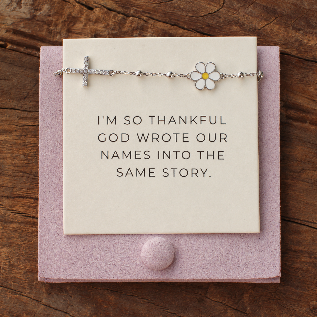 Daisy Cross Bracelet